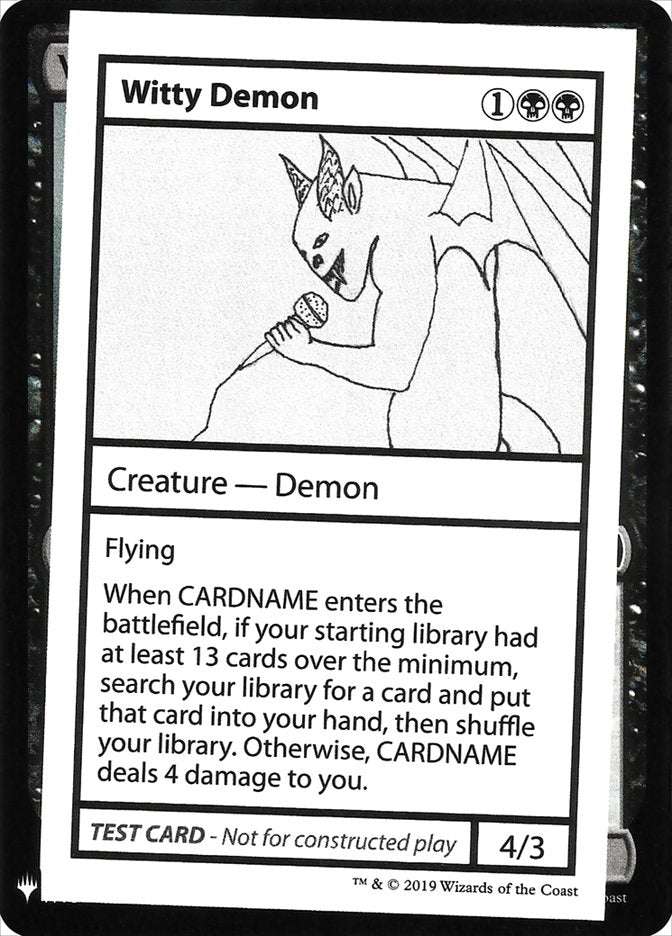 Witty Demon [Mystery Booster Playtest Cards] | Game Haven TX