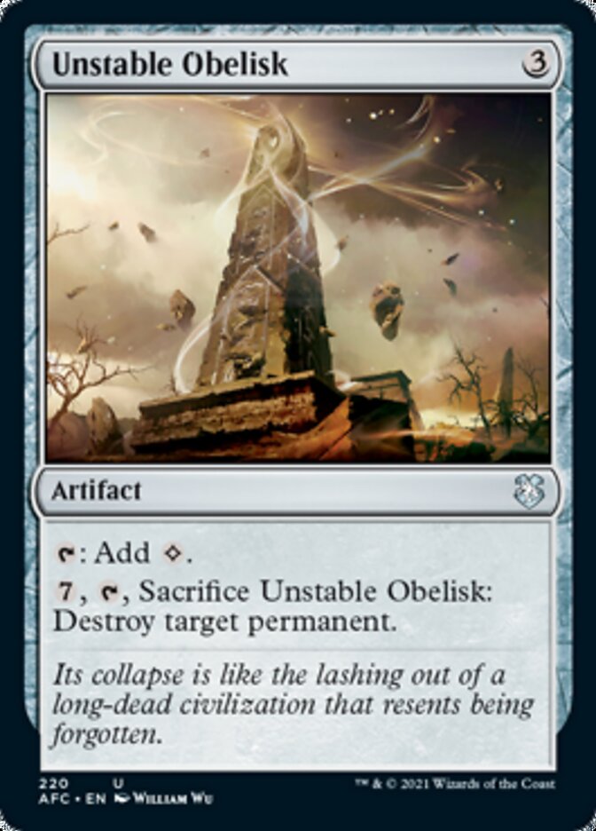 Unstable Obelisk [Dungeons & Dragons: Adventures in the Forgotten Realms Commander] | Game Haven TX