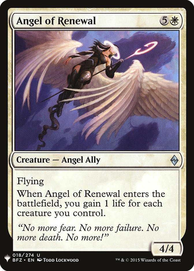 Angel of Renewal [Mystery Booster] | Game Haven TX