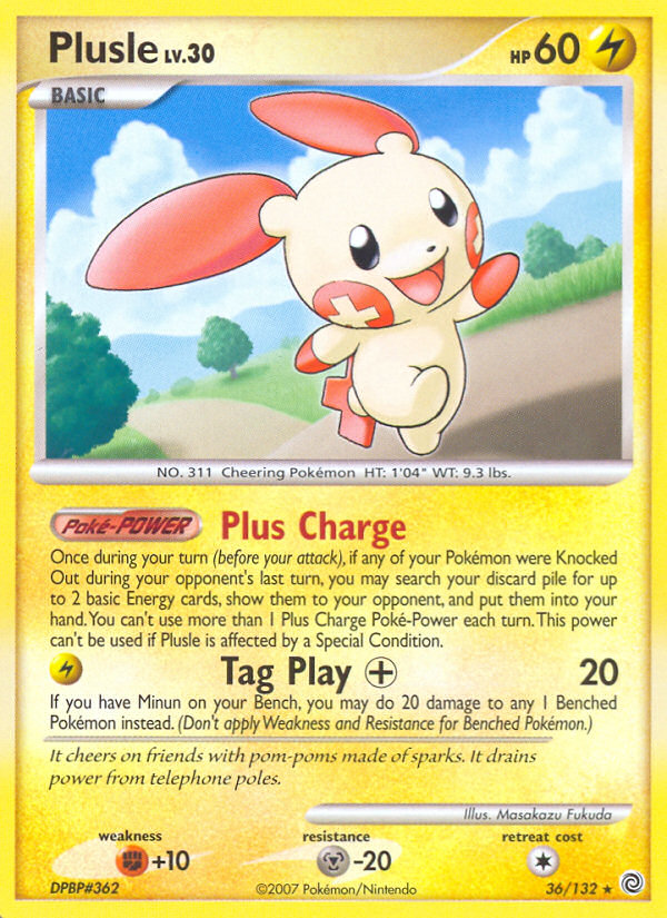 Plusle (36/132) [Diamond & Pearl: Secret Wonders] | Game Haven TX