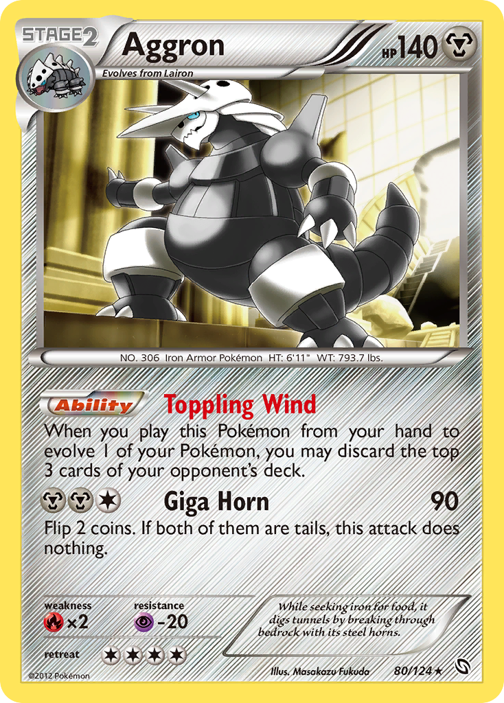 Aggron (80/124) [Black & White: Dragons Exalted] | Game Haven TX