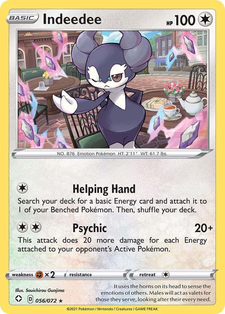 Indeedee (056/072) [Sword & Shield: Shining Fates] | Game Haven TX