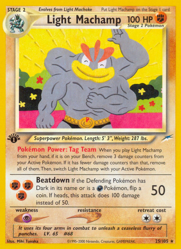 Light Machamp (25/105) [Neo Destiny 1st Edition] | Game Haven TX