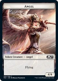 Angel // Saproling Double-sided Token [Core Set 2021 Tokens] | Game Haven TX
