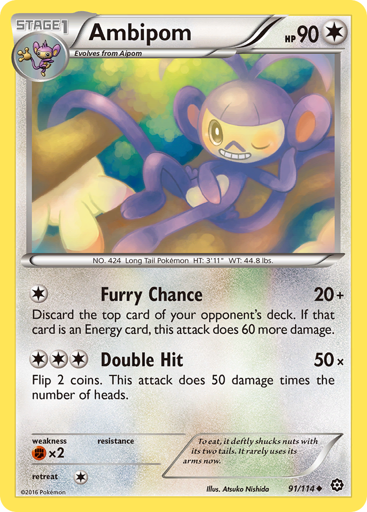 Ambipom (91/114) [XY: Steam Siege] | Game Haven TX