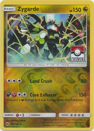Zygarde (100/147) (League Promo) [Sun & Moon: Burning Shadows] | Game Haven TX