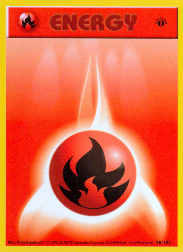 Fire Energy (98/102) (Shadowless) [Base Set 1st Edition] | Game Haven TX