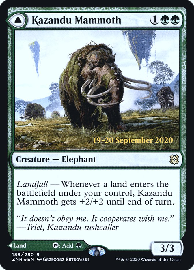 Kazandu Mammoth // Kazandu Valley [Zendikar Rising Promos] | Game Haven TX