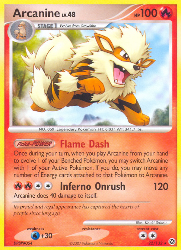 Arcanine (22/132) [Diamond & Pearl: Secret Wonders] | Game Haven TX