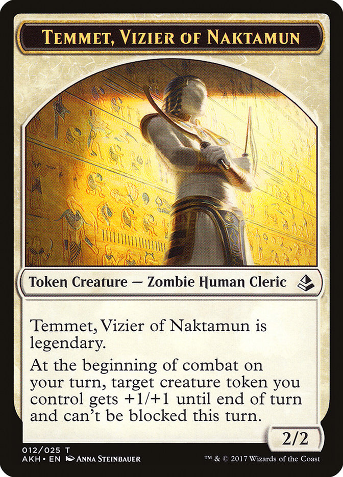 Temmet, Vizier of Naktamun Token [Amonkhet Tokens] | Game Haven TX