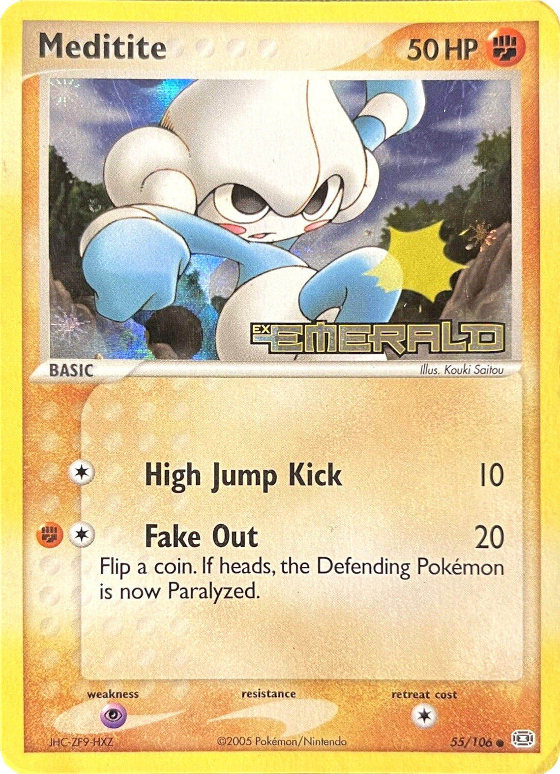Meditite (55/106) (Stamped) [EX: Emerald] | Game Haven TX