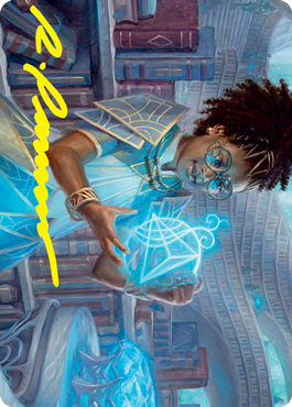 Zimone, Quandrix Prodigy Art Card (Gold-Stamped Signature) [Strixhaven: School of Mages Art Series] | Game Haven TX