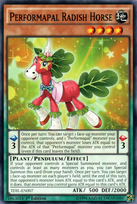 Performapal Radish Horse [TDIL-EN007] Common | Game Haven TX