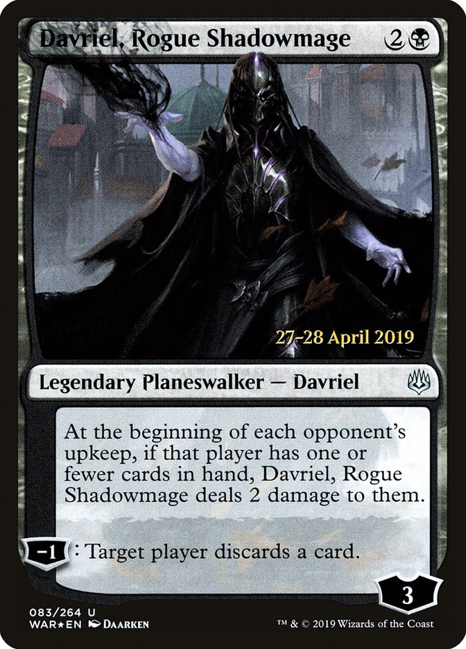 Davriel, Rogue Shadowmage [War of the Spark Promos] | Game Haven TX