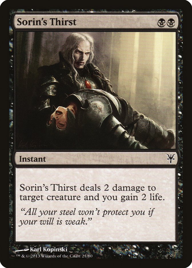 Sorin's Thirst [Duel Decks: Sorin vs. Tibalt] | Game Haven TX