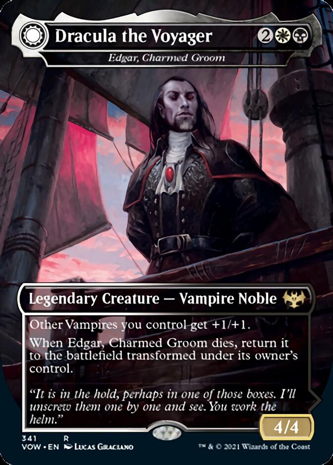 Edgar, Charmed Groom // Edgar Markov's Coffin - Dracula the Voyager // Casket of Native Earth [Innistrad: Crimson Vow] | Game Haven TX
