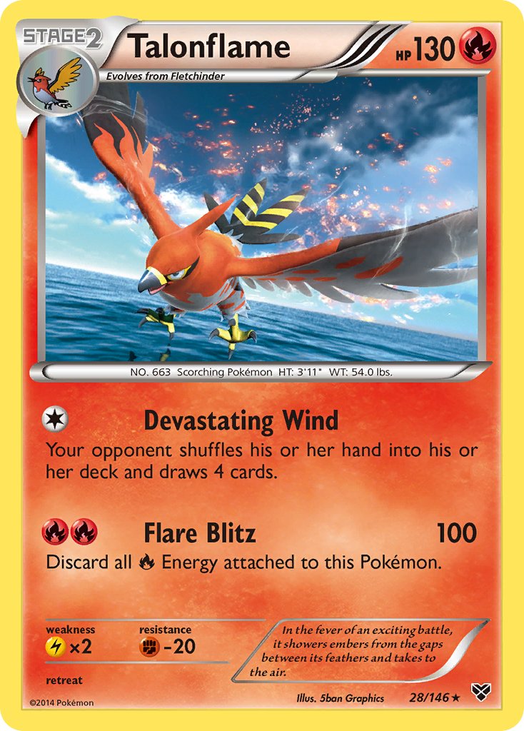 Talonflame (28/146) (Cosmos Holo) (Blister Exclusive) [XY: Base Set] | Game Haven TX