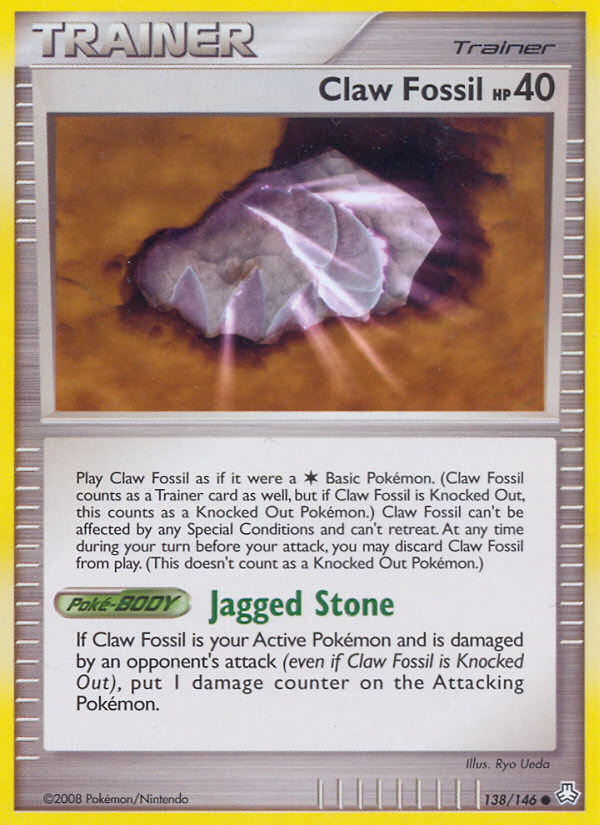 Claw Fossil (138/146) [Diamond & Pearl: Legends Awakened] | Game Haven TX