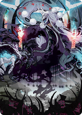 Echo of Death's Wail Art Card [Kamigawa: Neon Dynasty Art Series] | Game Haven TX
