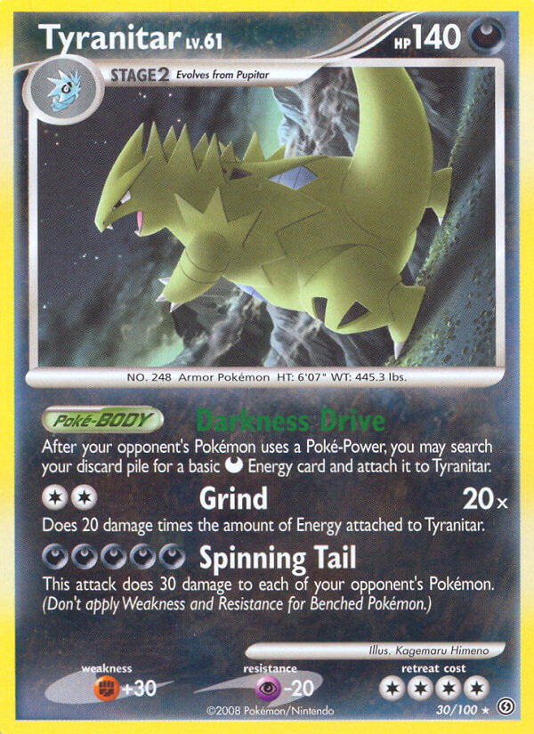 Tyranitar (30/100) (Theme Deck Exclusive) [Diamond & Pearl: Stormfront] | Game Haven TX