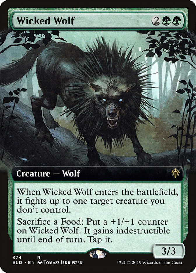 Wicked Wolf (Extended Art) [Throne of Eldraine] | Game Haven TX