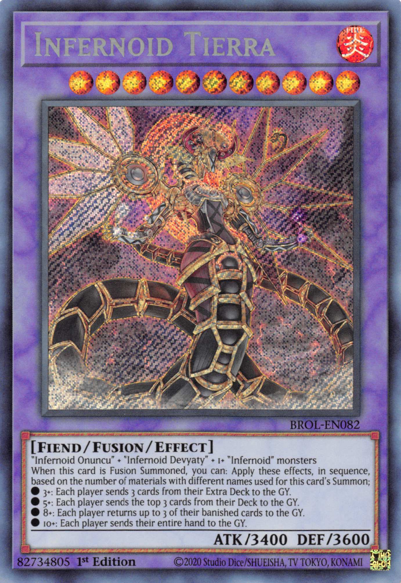 Infernoid Tierra [BROL-EN082] Secret Rare | Game Haven TX
