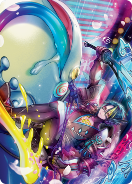 Tatsunari, Toad Rider Art Card [Kamigawa: Neon Dynasty Art Series] | Game Haven TX