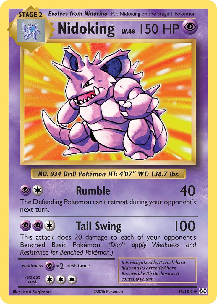Nidoking (45/108) (Theme Deck Exclusive) [XY: Evolutions] | Game Haven TX