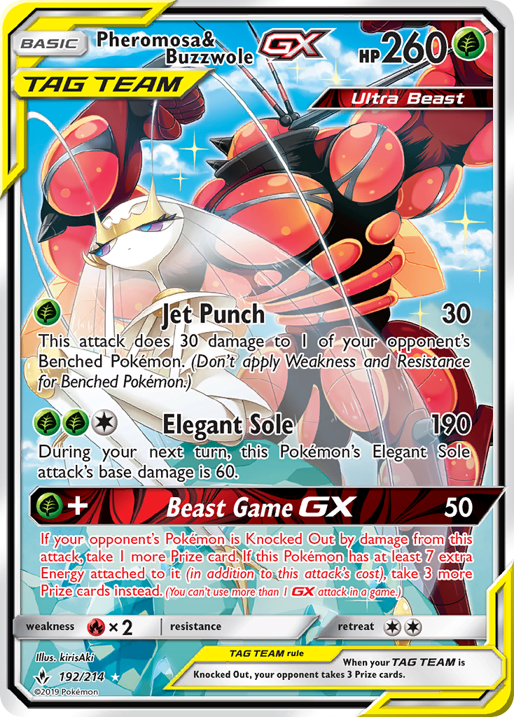Pheromosa & Buzzwole GX (192/214) [Sun & Moon: Unbroken Bonds] | Game Haven TX