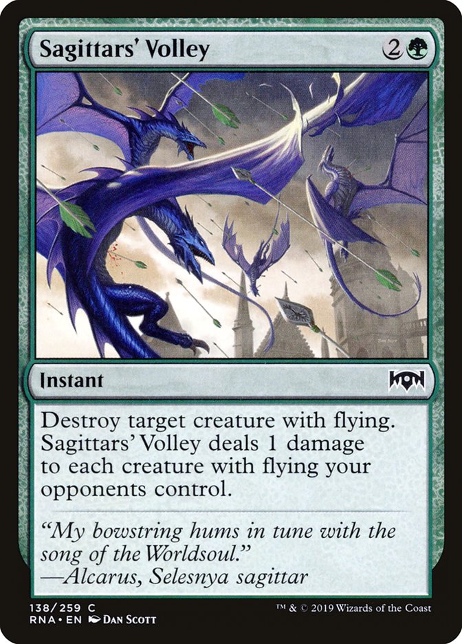 Sagittars' Volley [Ravnica Allegiance] | Game Haven TX