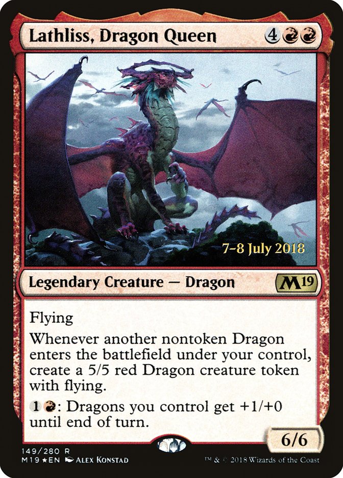 Lathliss, Dragon Queen [Core Set 2019 Promos] | Game Haven TX