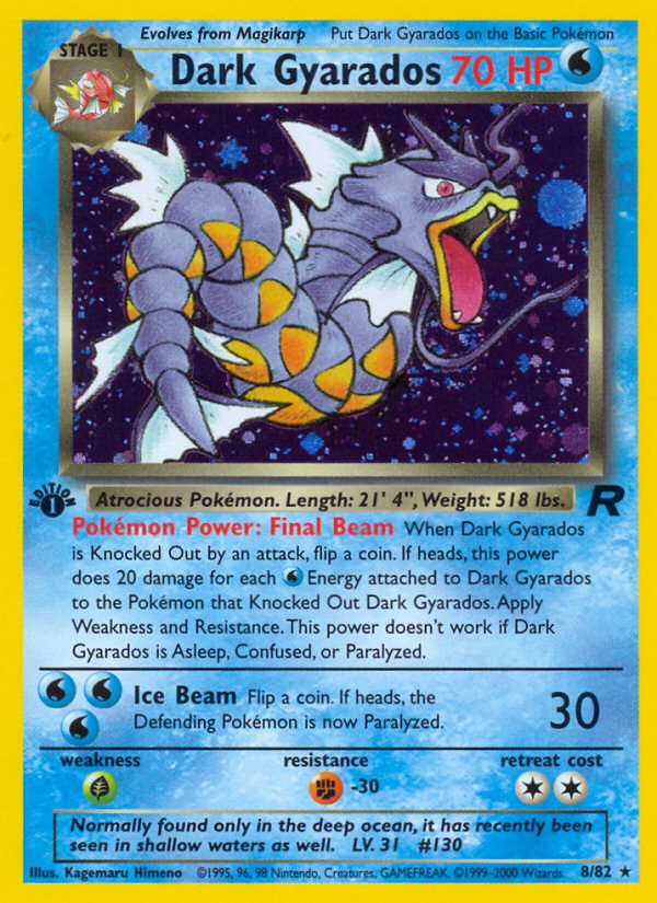 Dark Gyarados (8/82) [Team Rocket 1st Edition] | Game Haven TX