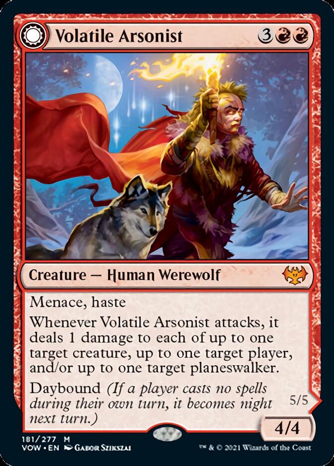 Volatile Arsonist // Dire-Strain Anarchist [Innistrad: Crimson Vow] | Game Haven TX