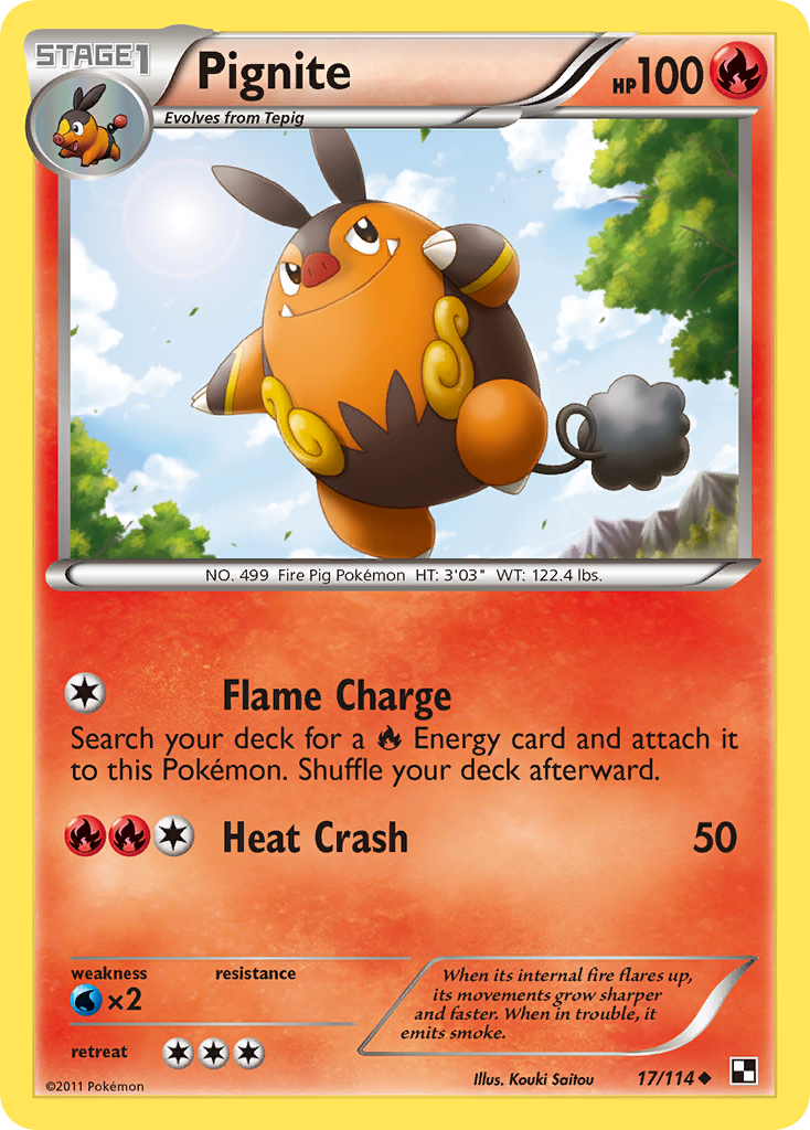 Pignite (17/114) [Black & White: Base Set] | Game Haven TX