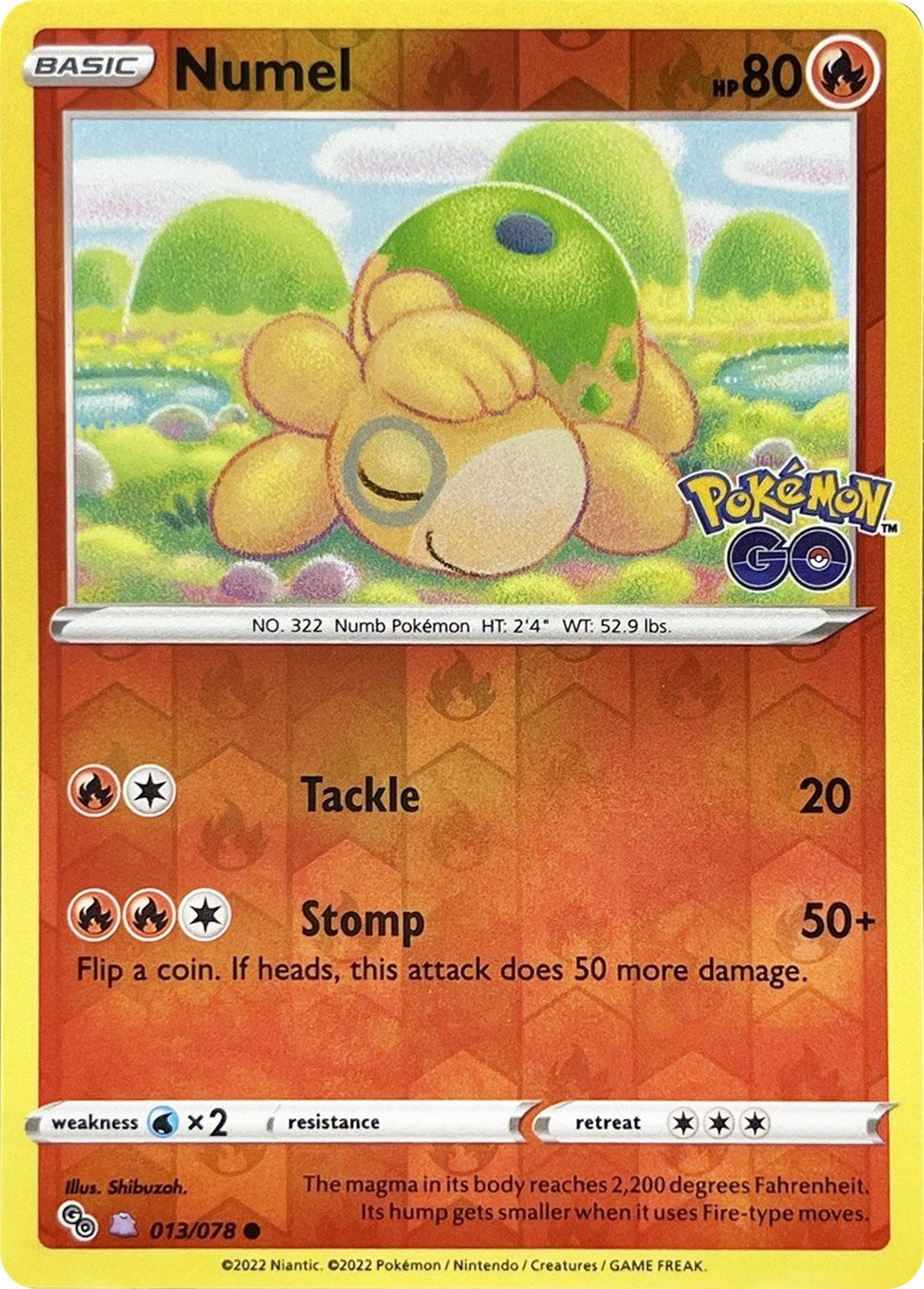 Numel (013/078) (Peelable Ditto) [Pokémon GO] | Game Haven TX