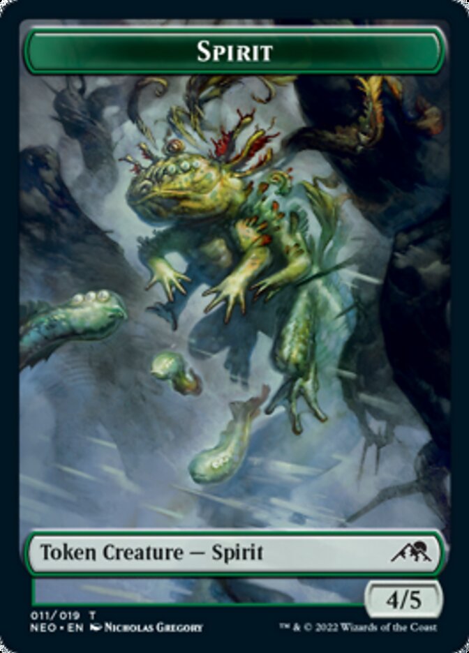 Spirit Token (011) [Kamigawa: Neon Dynasty Tokens] | Game Haven TX