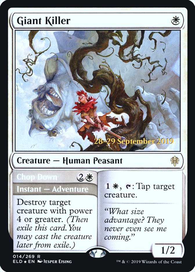Giant Killer // Chop Down [Throne of Eldraine Promos] | Game Haven TX