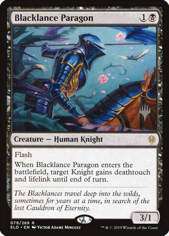 Blacklance Paragon (Promo Pack) [Throne of Eldraine Promos] | Game Haven TX