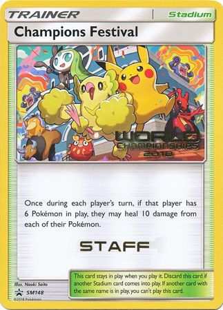 Champions Festival (SM148) (2018 Staff) [Sun & Moon: Black Star Promos] | Game Haven TX