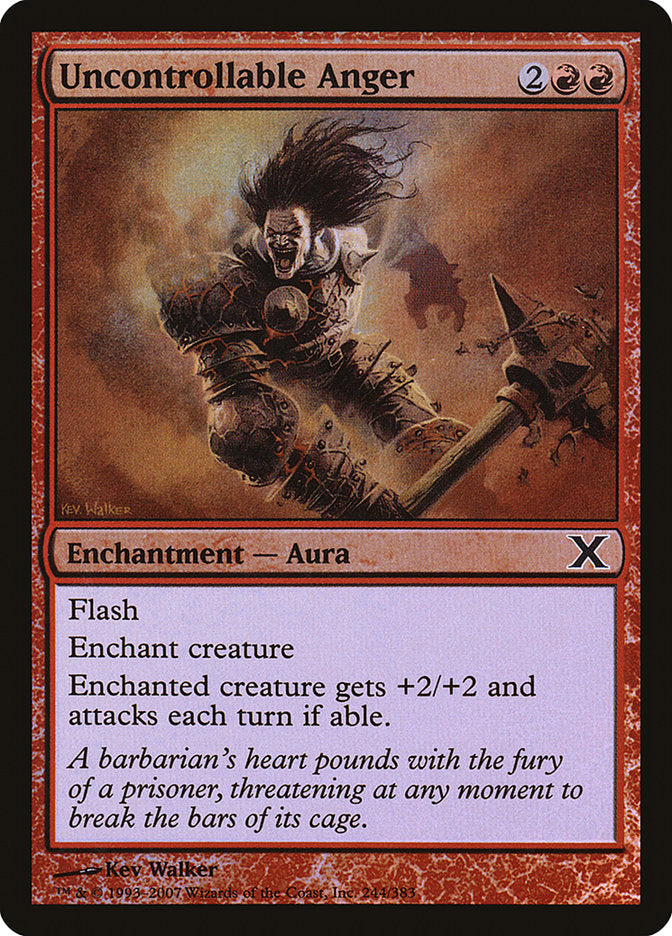 Uncontrollable Anger (Premium Foil) [Tenth Edition] | Game Haven TX