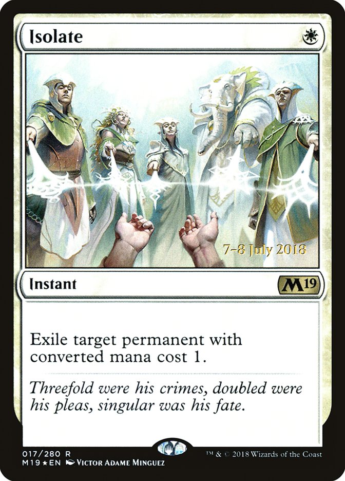 Isolate  [Core Set 2019 Prerelease Promos] | Game Haven TX