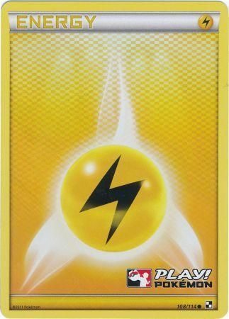 Lightning Energy (108/114) (Play Pokemon Promo) [Black & White: Base Set] | Game Haven TX