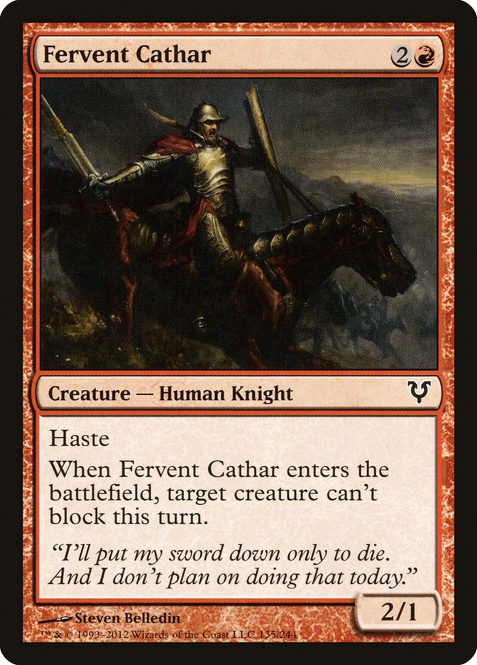 Fervent Cathar [Avacyn Restored] | Game Haven TX