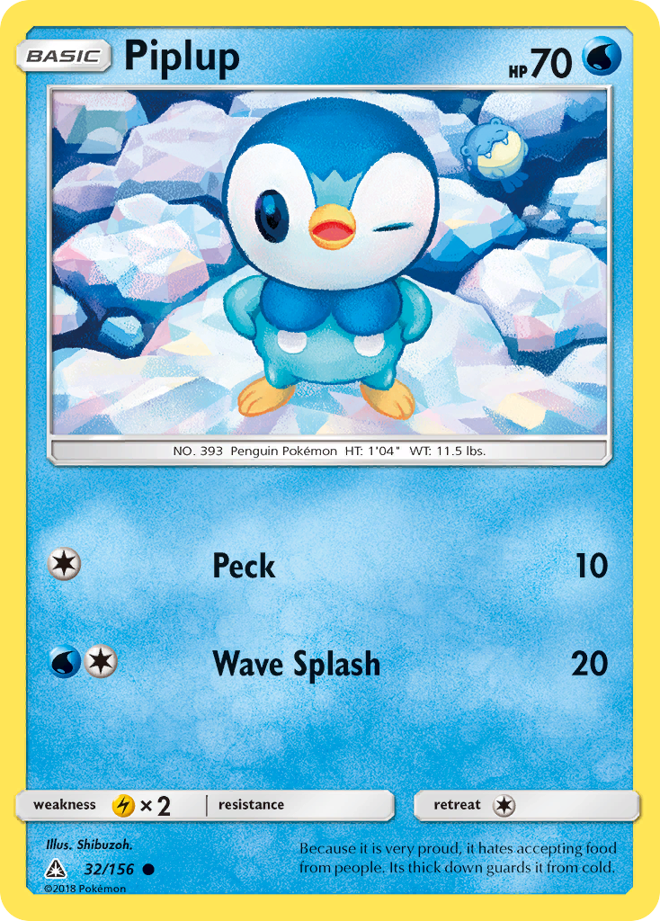Piplup (32/156) [Sun & Moon: Ultra Prism] | Game Haven TX