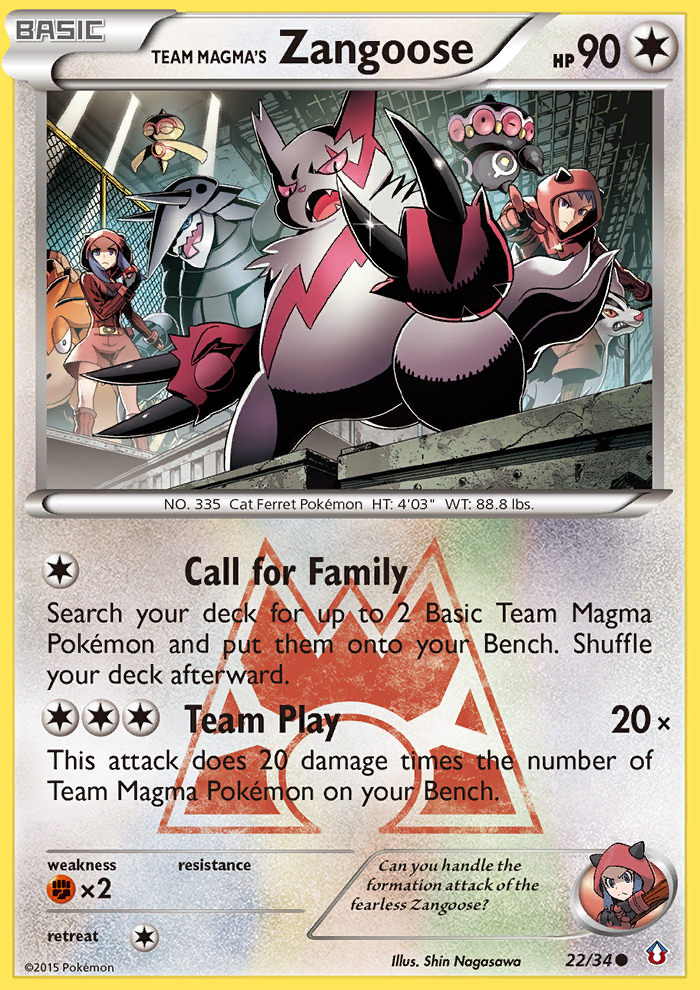 Team Magma's Zangoose (22/34) [XY: Double Crisis] | Game Haven TX