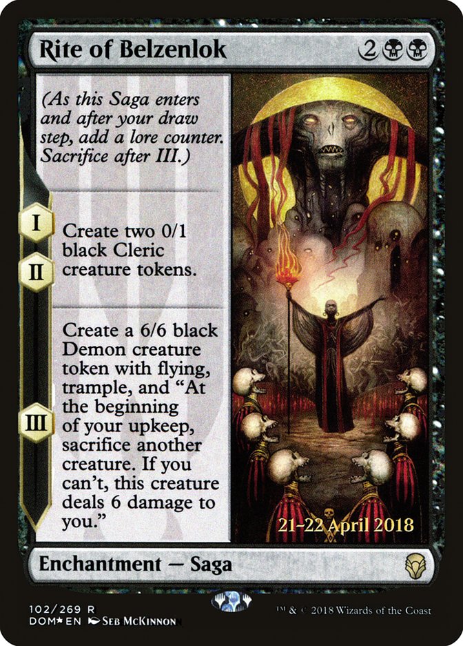 Rite of Belzenlok [Dominaria Promos] | Game Haven TX