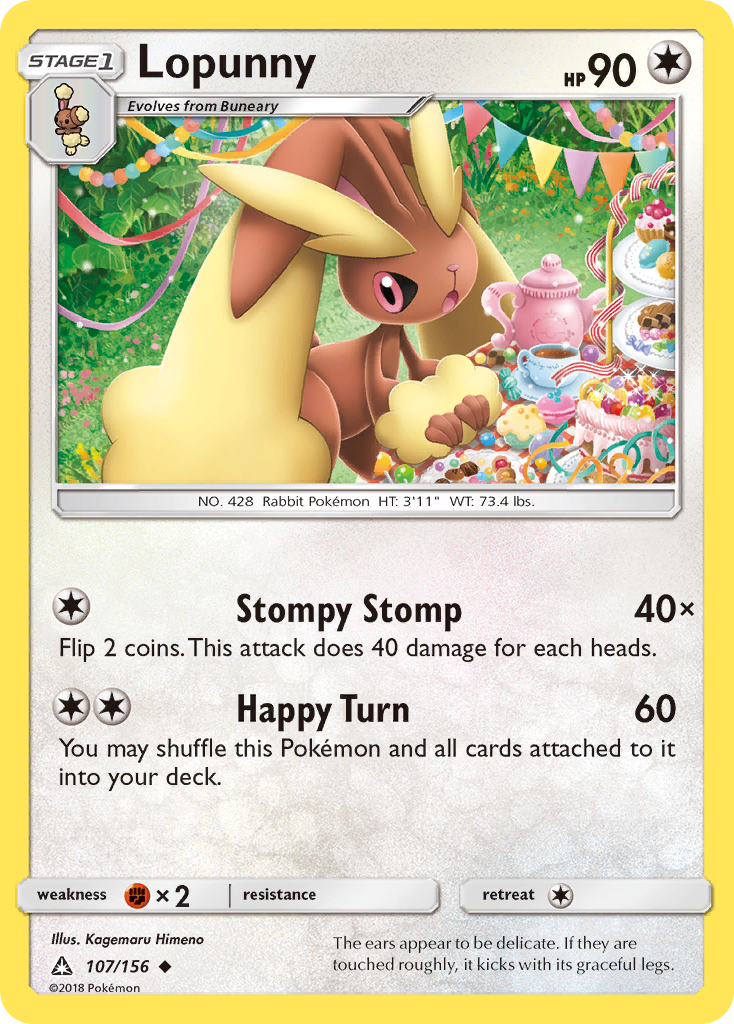 Lopunny (107/156) [Sun & Moon: Ultra Prism] | Game Haven TX