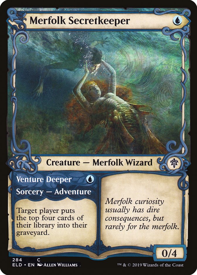 Merfolk Secretkeeper // Venture Deeper (Showcase) [Throne of Eldraine] | Game Haven TX