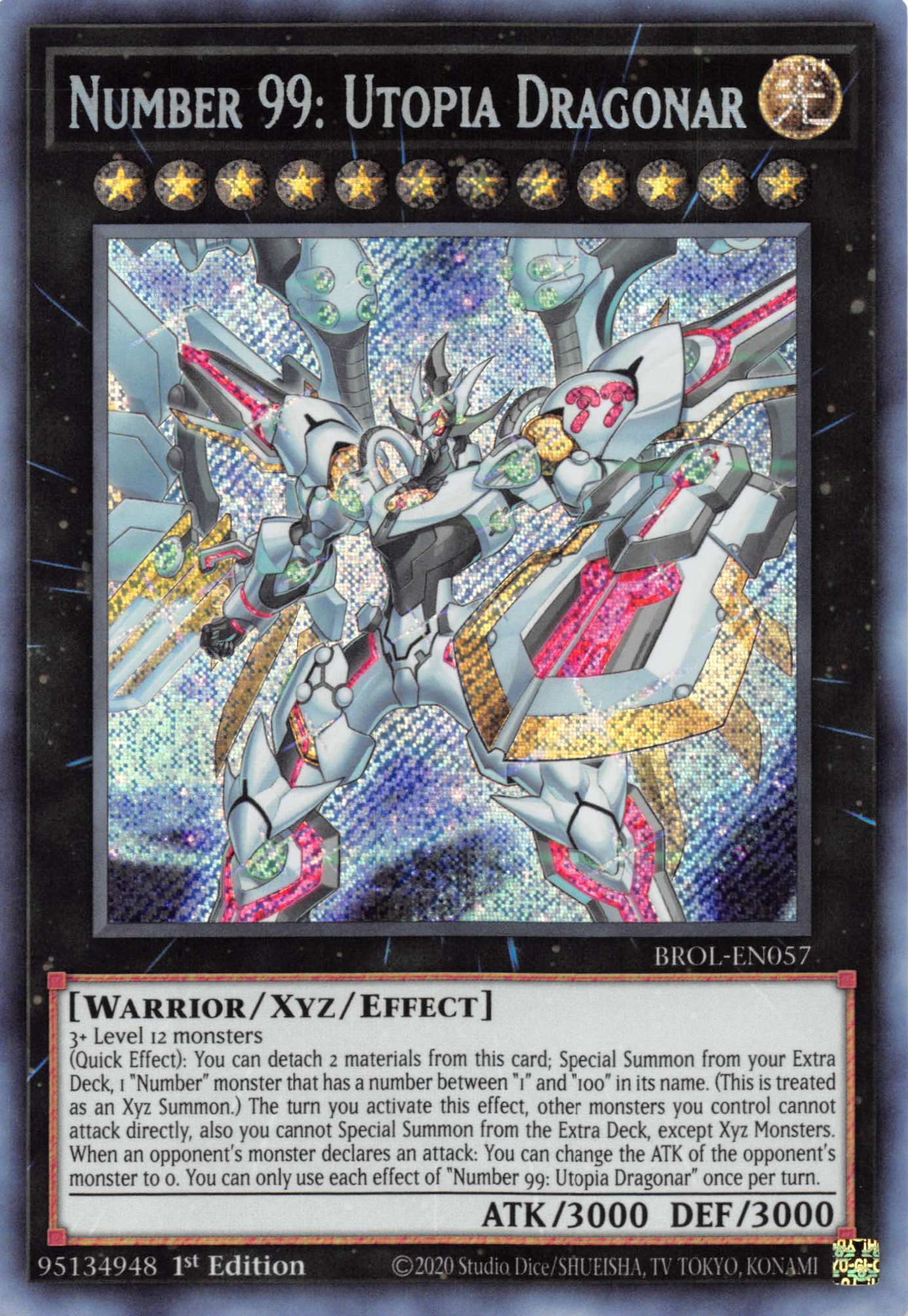 Number 99: Utopia Dragonar [BROL-EN057] Secret Rare | Game Haven TX