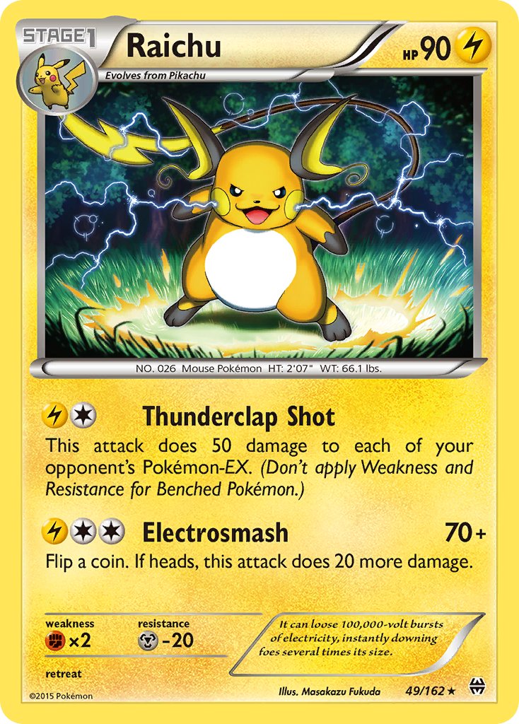 Raichu (49/162) (Theme Deck Exclusive) [XY: BREAKthrough] | Game Haven TX